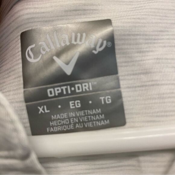 Callaway Men’s‎ Performance Golf Polo opti dri Chest Stripe White XL - Picture 6 of 8